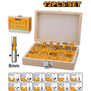 12 Piece router bits set