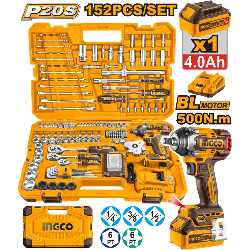 152 Piece Kit With Impact Wrench